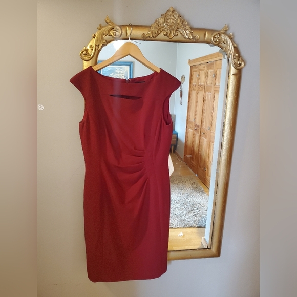 Tahari Wine Red Dress - Picture 1 of 11